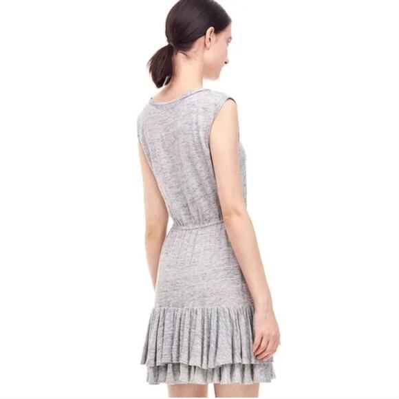 Rebecca Taylor Linen Jersey Tiered Ruffle Mini Dress Size Small - Picture 2 of 8